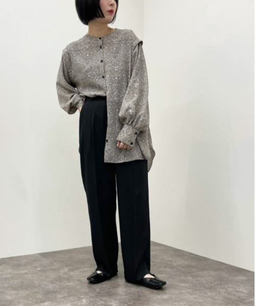 apres jour mignon（アプレジュールミニョン）の「シュエットストレートパンツ【ZOZOTOWN限定アイテム】（その他パンツ・レディース・ダークブラウン/アイボリー/ダークグリーン/ブルー系その他/ブラック/パープル/オレンジ・SMALL/X-LARGE/MEDIUM）」の21枚目の写真