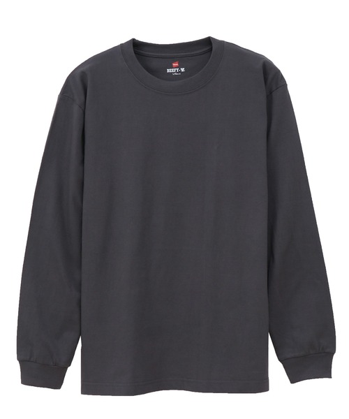 HANES(ヘインズ)の「【Hanes/ヘインズ】メンズ 【2枚組】ビーフィーロングスリーブTシャツ(Tシャツ/カットソー・メンズ・ブラック/ヘザーグレー/ホワイト/ネイビー/ダークグレー・MEDIUM/X-SMALL/LARGE/X-LARGE/SMALL)」の3枚目の写真