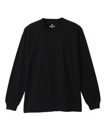 カットソー(長袖/七分) Hanes - TURTLE NECK LONG SLEEVE ARUGE 長袖 カットソー メンズ ロンT スムース クルーネック