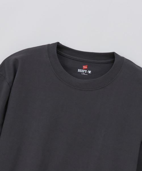 HANES(ヘインズ)の「【Hanes/ヘインズ】メンズ 【2枚組】ビーフィーロングスリーブTシャツ(Tシャツ/カットソー・メンズ・ブラック/ヘザーグレー/ホワイト/ネイビー/ダークグレー・MEDIUM/X-SMALL/LARGE/X-LARGE/SMALL)」の14枚目の写真