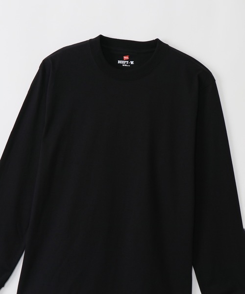HANES(ヘインズ)の「【Hanes/ヘインズ】メンズ 【2枚組】ビーフィーロングスリーブTシャツ(Tシャツ/カットソー・メンズ・ブラック/ヘザーグレー/ホワイト/ネイビー/ダークグレー・MEDIUM/X-SMALL/LARGE/X-LARGE/SMALL)」の10枚目の写真