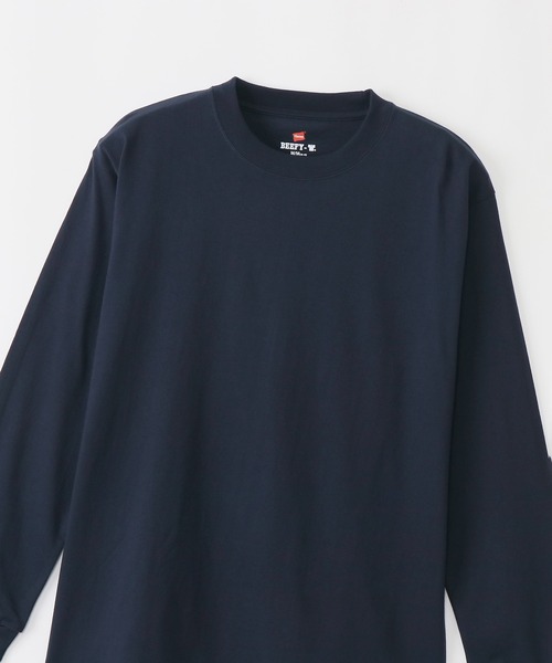 HANES(ヘインズ)の「【Hanes/ヘインズ】メンズ 【2枚組】ビーフィーロングスリーブTシャツ(Tシャツ/カットソー・メンズ・ブラック/ヘザーグレー/ホワイト/ネイビー/ダークグレー・MEDIUM/X-SMALL/LARGE/X-LARGE/SMALL)」の21枚目の写真