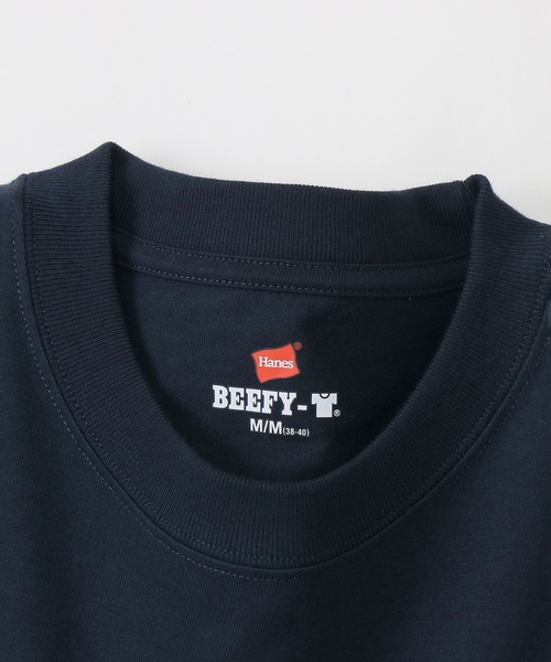 HANES(ヘインズ)の「【Hanes/ヘインズ】メンズ 【2枚組】ビーフィーロングスリーブTシャツ(Tシャツ/カットソー・メンズ・ブラック/ヘザーグレー/ホワイト/ネイビー/ダークグレー・MEDIUM/X-SMALL/LARGE/X-LARGE/SMALL)」の22枚目の写真