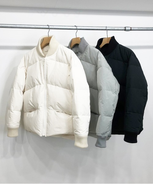 KIIT（キート）の「KIIT キート / P/N PEACH SKIN REVERSIBLE BOMBER DOWN BLOUSON 割繊タフタ高圧縮 リバーシブルボンバーダウンブルゾン / KIL-Y99-503（ダウンジャケット/コート・メンズ・ブラック/グレー/オフホワイト・2/3/1）」の2枚目の写真