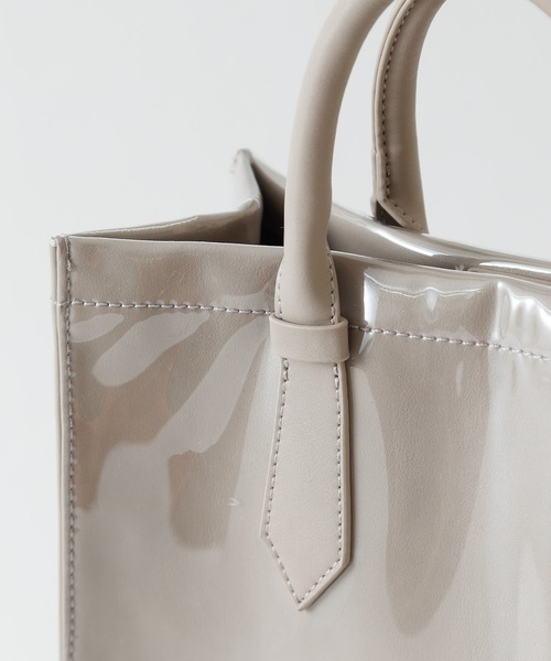 COLONY 2139（コロニートゥーワンスリーナイン）の「PVCクリアトートバッグ(スムース)（ショルダーバッグ・レディース・ブラック/モカ・FREE）」の3枚目の写真