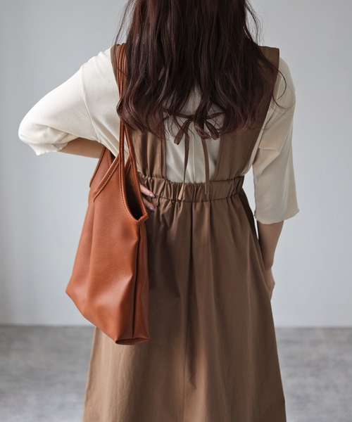 4youstory(フォーユーストーリー)の「ジャンパースカート(ジャンパースカート・レディース・ブラック/ベージュ・FREE)」の8枚目の写真