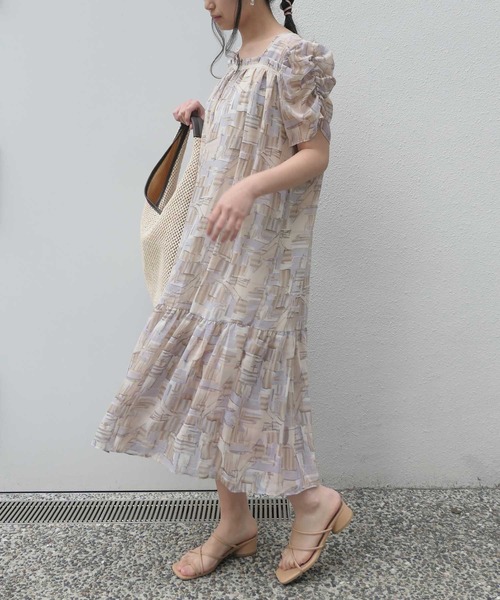 ワンピースギャザースリーブワンピース ワンピース Corners コーナーズ のファッション