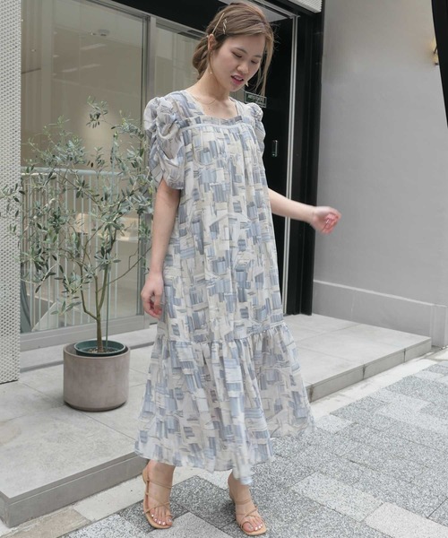 ワンピースギャザースリーブワンピース ワンピース Corners コーナーズ のファッション