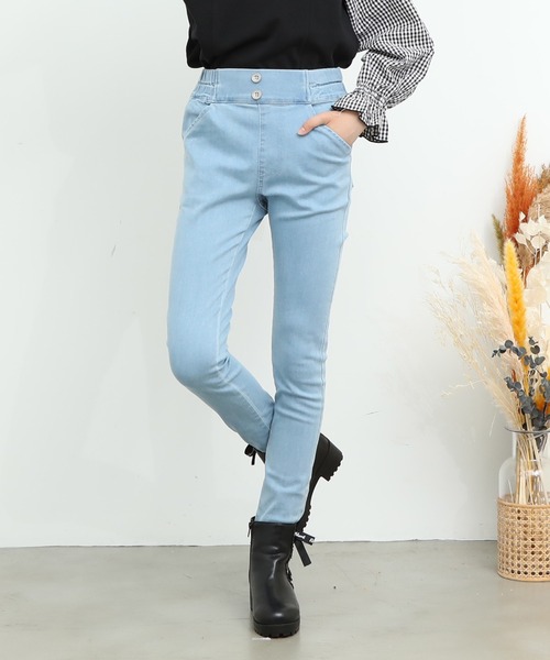 PINKHUNT（ピンクハント）の「PINKHUNT ピンクハント ハイウエストスキニーロングパンツ 5443K 小学生女の子 服（その他パンツ・キッズ・ホワイト/ブルー/ノンウォッシュ/ブラック/ブラック系1/インディゴブルー/ブルー系その他/ホワイト系その他・130cm/140cm/150cm/160cm/120cm）」の7枚目の写真