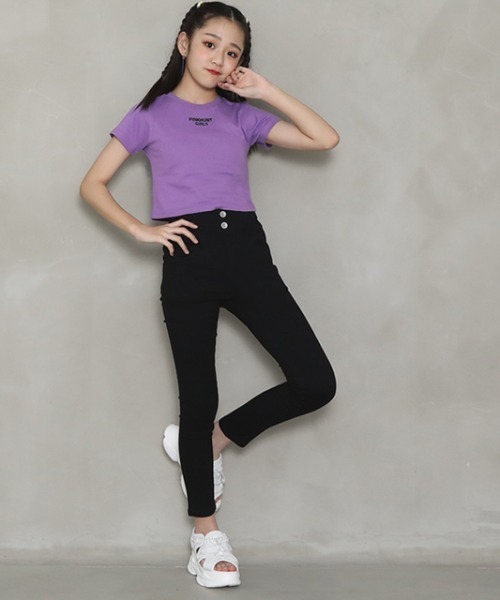 PINKHUNT（ピンクハント）の「PINKHUNT ピンクハント ハイウエストスキニーロングパンツ 5443K 小学生女の子 服（その他パンツ・キッズ・ホワイト/ブルー/ノンウォッシュ/ブラック/ブラック系1/インディゴブルー/ブルー系その他/ホワイト系その他・130cm/140cm/150cm/160cm/120cm）」の10枚目の写真