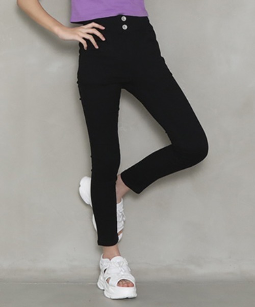 PINKHUNT（ピンクハント）の「PINKHUNT ピンクハント ハイウエストスキニーロングパンツ 5443K 小学生女の子 服（その他パンツ・キッズ・ホワイト/ブルー/ノンウォッシュ/ブラック/ブラック系1/インディゴブルー/ブルー系その他/ホワイト系その他・130cm/140cm/150cm/160cm/120cm）」の12枚目の写真