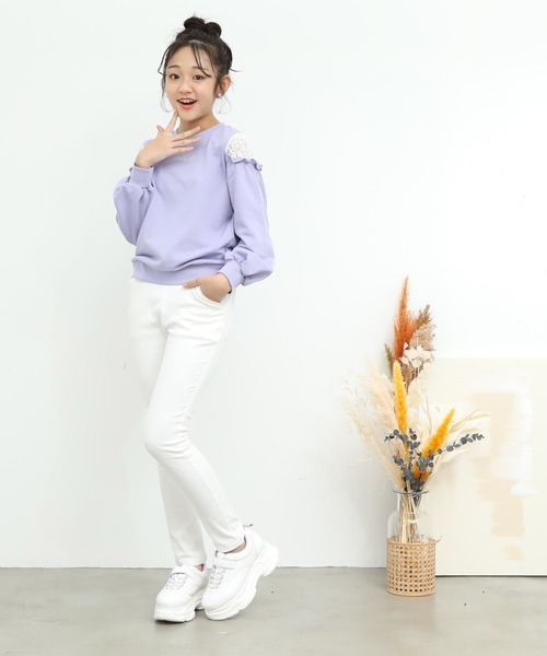 PINKHUNT（ピンクハント）の「PINKHUNT ピンクハント ハイウエストスキニーロングパンツ 5443K 小学生女の子 服（その他パンツ・キッズ・ホワイト/ブルー/ノンウォッシュ/ブラック/ブラック系1/インディゴブルー/ブルー系その他/ホワイト系その他・130cm/140cm/150cm/160cm/120cm）」の22枚目の写真