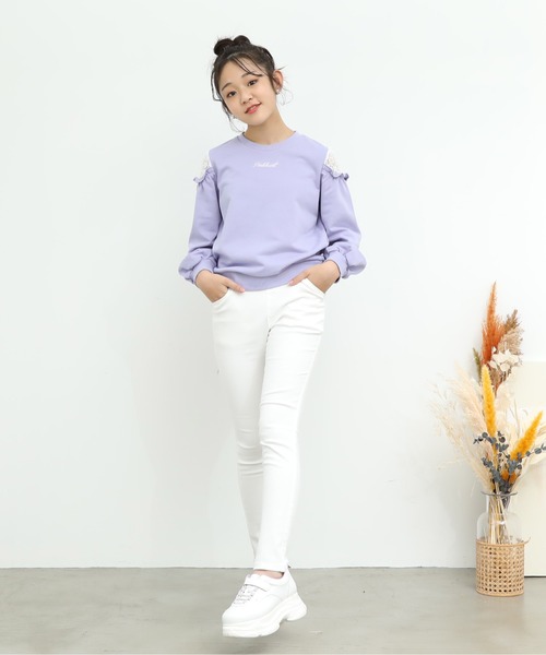 PINKHUNT（ピンクハント）の「PINKHUNT ピンクハント ハイウエストスキニーロングパンツ 5443K 小学生女の子 服（その他パンツ・キッズ・ホワイト/ブルー/ノンウォッシュ/ブラック/ブラック系1/インディゴブルー/ブルー系その他/ホワイト系その他・130cm/140cm/150cm/160cm/120cm）」の20枚目の写真