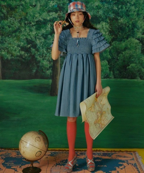 Candy Stripper（キャンディストリッパー）の「FRILL TIERED ドレス（ドレス・レディース・インディゴブルー/ライトインディゴブルー・2）」の3枚目の写真