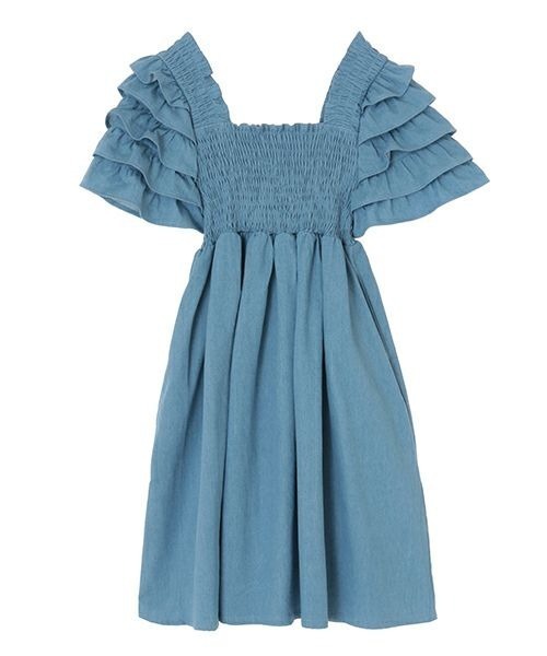 Candy Stripper（キャンディストリッパー）の「FRILL TIERED ドレス（ドレス・レディース・インディゴブルー/ライトインディゴブルー・2）」の6枚目の写真