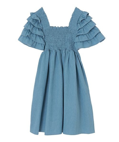 Candy Stripper（キャンディストリッパー）の「FRILL TIERED ドレス（ドレス・レディース・インディゴブルー/ライトインディゴブルー・2）」の7枚目の写真