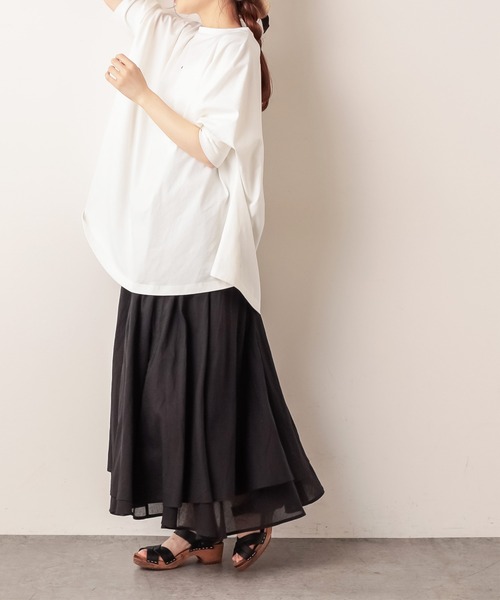 PUAL CE CIN（ピュアルセシン）の「インドコットンボイルスカート（スカート・レディース・ホワイト/ブラック/ベージュ/ブルー/ローズ・FREE）」の2枚目の写真