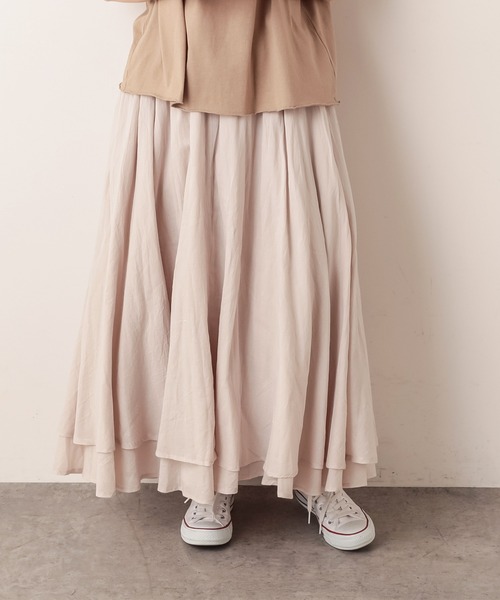 PUAL CE CIN（ピュアルセシン）の「インドコットンボイルスカート（スカート・レディース・ホワイト/ブラック/ベージュ/ブルー/ローズ・FREE）」の13枚目の写真