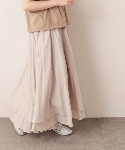 PUAL CE CIN（ピュアルセシン）の「インドコットンボイルスカート（スカート・レディース・ホワイト/ブラック/ベージュ/ブルー/ローズ・FREE）」の15枚目の写真