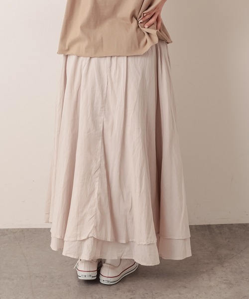 PUAL CE CIN（ピュアルセシン）の「インドコットンボイルスカート（スカート・レディース・ホワイト/ブラック/ベージュ/ブルー/ローズ・FREE）」の16枚目の写真