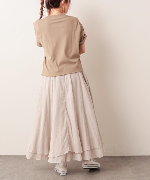 PUAL CE CIN（ピュアルセシン）の「インドコットンボイルスカート（スカート・レディース・ホワイト/ブラック/ベージュ/ブルー/ローズ・FREE）」の20枚目の写真