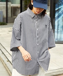 U.S. POLO ASSN. /ユーエスポロアッスン 別注 ワンポイント刺繍ロゴ オーバーサイズ レギュラーカラー半袖シャツ