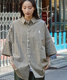 U.S. POLO ASSN. /ユーエスポロアッスン 別注 ワンポイント刺繍ロゴ オーバーサイズ レギュラーカラー半袖シャツ