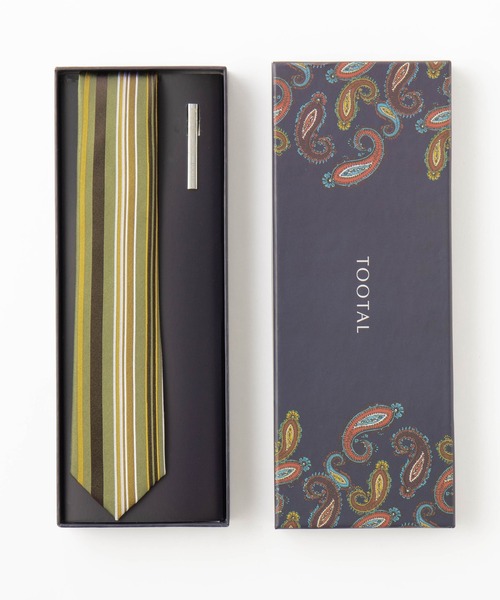 Tootal（トゥータル）の「老舗イギリスブランド Tootal ネクタイ＋ピン ギフトセット（ネクタイ・メンズ・カーキ/シルバー/ブラック/ネイビー/ブラック×ホワイト/ブラック系その他/グリーン系その他/ブルー系その他/ブルー系その他2/ネイビー系/ネイビー系1/ネイビー系2/レッド系3/レッド系その他2/ブラウン系その他/レッド系その他/ボルドー/カーキ系/カーキ系1/ネイビー系3/シルバー系その他/ゴールド系その他/シルバー系その他2/ライトブルー/ダークネイビー/グリーン系その他2/ネイビー系4・FREE）」の10枚目の写真