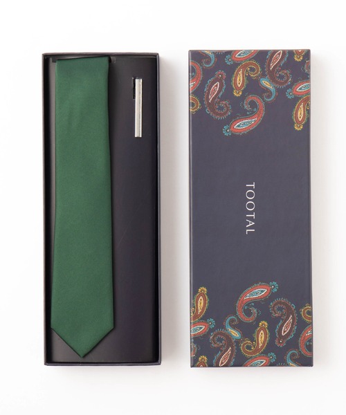 Tootal（トゥータル）の「老舗イギリスブランド Tootal ネクタイ＋ピン ギフトセット（ネクタイ・メンズ・カーキ/シルバー/ブラック/ネイビー/ブラック×ホワイト/ブラック系その他/グリーン系その他/ブルー系その他/ブルー系その他2/ネイビー系/ネイビー系1/ネイビー系2/レッド系3/レッド系その他2/ブラウン系その他/レッド系その他/ボルドー/カーキ系/カーキ系1/ネイビー系3/シルバー系その他/ゴールド系その他/シルバー系その他2/ライトブルー/ダークネイビー/グリーン系その他2/ネイビー系4・FREE）」の6枚目の写真