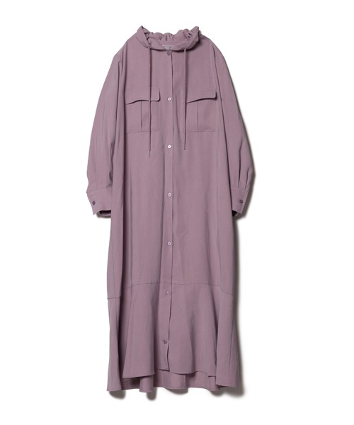 LAYMEE(レイミー)の「Palm shirt OP / パルムシャツワンピース(シャツワンピース・レディース・ブラック/ピンク/ベージュ・FREE)」の5枚目の写真