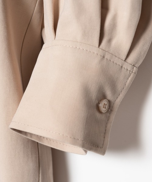 LAYMEE(レイミー)の「Palm shirt OP / パルムシャツワンピース(シャツワンピース・レディース・ブラック/ピンク/ベージュ・FREE)」の10枚目の写真