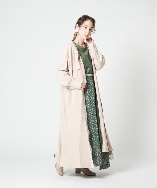 LAYMEE(レイミー)の「Palm shirt OP / パルムシャツワンピース(シャツワンピース・レディース・ブラック/ピンク/ベージュ・FREE)」の13枚目の写真