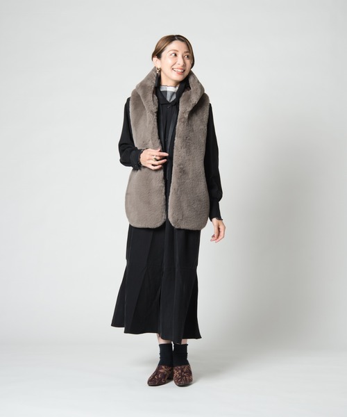 LAYMEE(レイミー)の「Palm shirt OP / パルムシャツワンピース(シャツワンピース・レディース・ブラック/ピンク/ベージュ・FREE)」の22枚目の写真