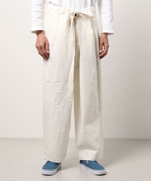 CIAOPANIC（チャオパニック）の「フロントラップワイドパンツ（その他パンツ・メンズ・ブラック/ブルー/オフホワイト・LARGE/MEDIUM）」の11枚目の写真