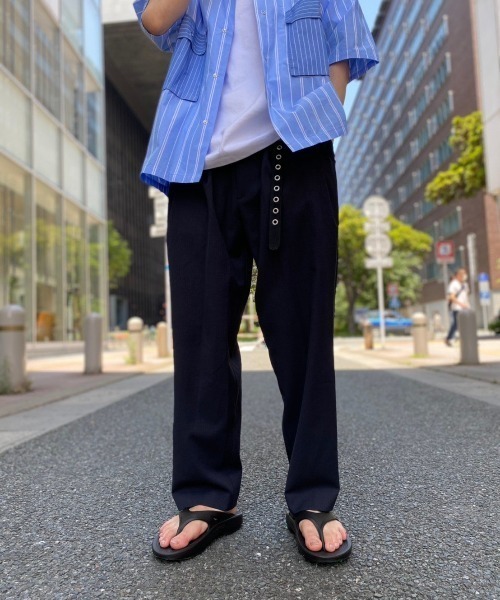 CIAOPANIC（チャオパニック）の「フロントラップワイドパンツ（その他パンツ・メンズ・ブラック/ブルー/オフホワイト・LARGE/MEDIUM）」の14枚目の写真