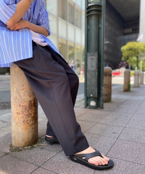 CIAOPANIC（チャオパニック）の「フロントラップワイドパンツ（その他パンツ・メンズ・ブラック/ブルー/オフホワイト・LARGE/MEDIUM）」の15枚目の写真