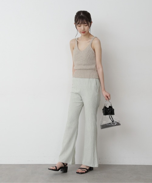 FREE'S MART（フリーズマート）の「【Sシリーズ対応】◆ワッシャーギンガムスリットフレアパンツ（その他パンツ・レディース・ブラック系その他/ベージュ系その他/グリーン・SMALL/MEDIUM）」の8枚目の写真