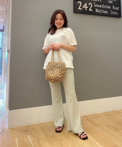 FREE'S MART（フリーズマート）の「【Sシリーズ対応】◆ワッシャーギンガムスリットフレアパンツ（その他パンツ・レディース・ブラック系その他/ベージュ系その他/グリーン・SMALL/MEDIUM）」の19枚目の写真