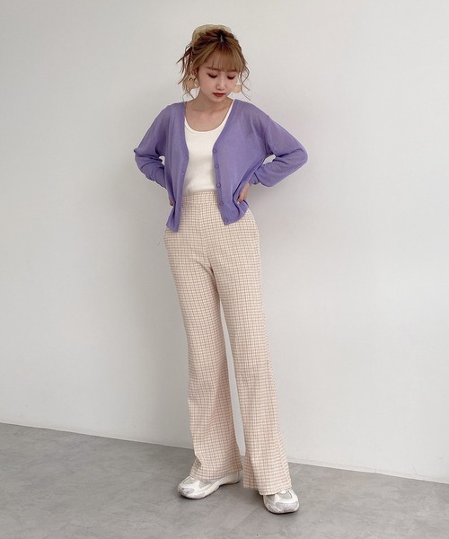 FREE'S MART（フリーズマート）の「【Sシリーズ対応】◆ワッシャーギンガムスリットフレアパンツ（その他パンツ・レディース・ブラック系その他/ベージュ系その他/グリーン・SMALL/MEDIUM）」の20枚目の写真