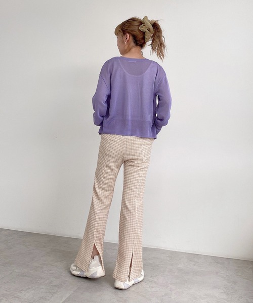 FREE'S MART（フリーズマート）の「【Sシリーズ対応】◆ワッシャーギンガムスリットフレアパンツ（その他パンツ・レディース・ブラック系その他/ベージュ系その他/グリーン・SMALL/MEDIUM）」の21枚目の写真