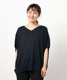 AMERICAN HOLIC | ドルマンVネック編み違いニットプルオーバー ＊(ニット/セーター)