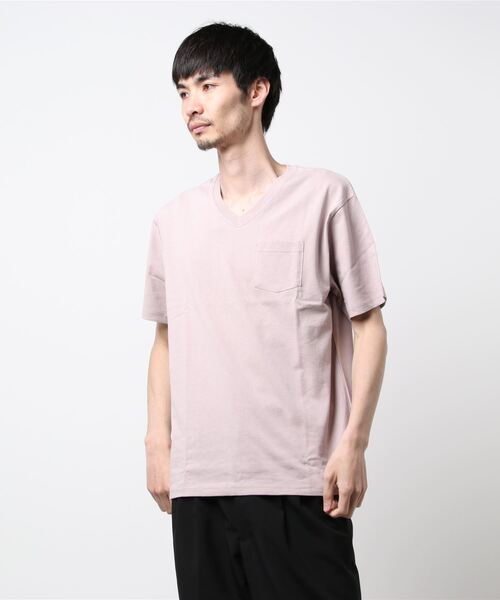 UNDERWRAPS(アンダーラップス)の「無地V/NポケットT (M3)(Tシャツ/カットソー・メンズ・ピンク/チャコールグレー/ブルー/ホワイト/ライトベージュ・M/L)」の5枚目の写真