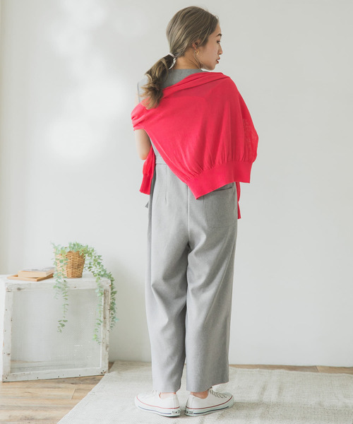 ITEMS URBANRESEARCH（アイテムズ アーバンリサーチ）の「ウエストベルトオールインワン（つなぎ/オールインワン・レディース・アイボリー/ベージュ/グレー・FREE）」の21枚目の写真