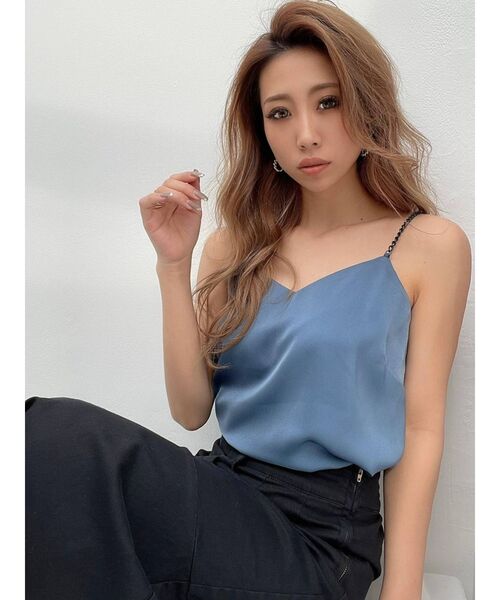RESEXXY（リゼクシー）の「チェーンストラップキャミソール（キャミソール・レディース・ブラック/ピンク/ブルー・FREE）」の7枚目の写真