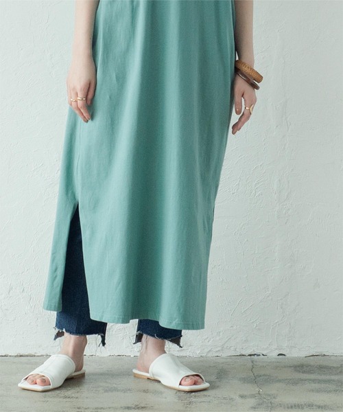 miette(ミエット)の「フレンチスリーブサイドスリットワンピース(ワンピース・レディース・ブラック/サンドベージュ/ブルーグリーン・F)」の14枚目の写真