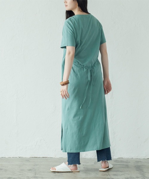 miette(ミエット)の「フレンチスリーブサイドスリットワンピース(ワンピース・レディース・ブラック/サンドベージュ/ブルーグリーン・F)」の12枚目の写真