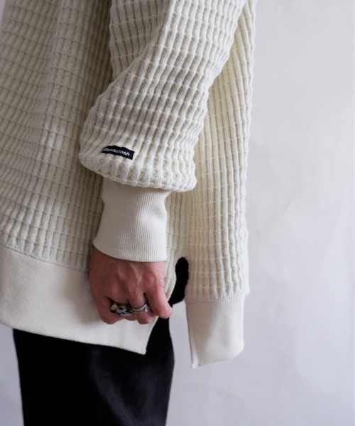 MANASTASH（マナスタッシュ）の「MANASTASH/マナスタッシュ　W's SNUGGLE SNUG THERMAL CARDIGAN　ウィメンズ　スナッグサーマルカーディガン（カーディガン/ボレロ・レディース・ナチュラル/ブラック/モカ・MEDIUM）」の10枚目の写真