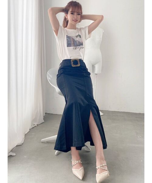 RESEXXY（リゼクシー）の「グラフィックTee（Tシャツ/カットソー・レディース・モカ/ブラック/ホワイト・FREE）」の10枚目の写真