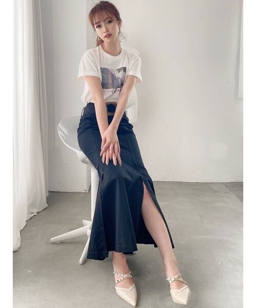 RESEXXY（リゼクシー）の「グラフィックTee（Tシャツ/カットソー・レディース・モカ/ブラック/ホワイト・FREE）」の11枚目の写真