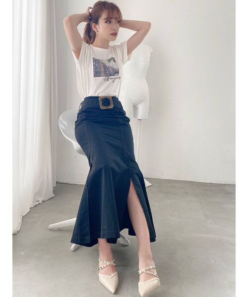 RESEXXY（リゼクシー）の「グラフィックTee（Tシャツ/カットソー・レディース・モカ/ブラック/ホワイト・FREE）」の12枚目の写真